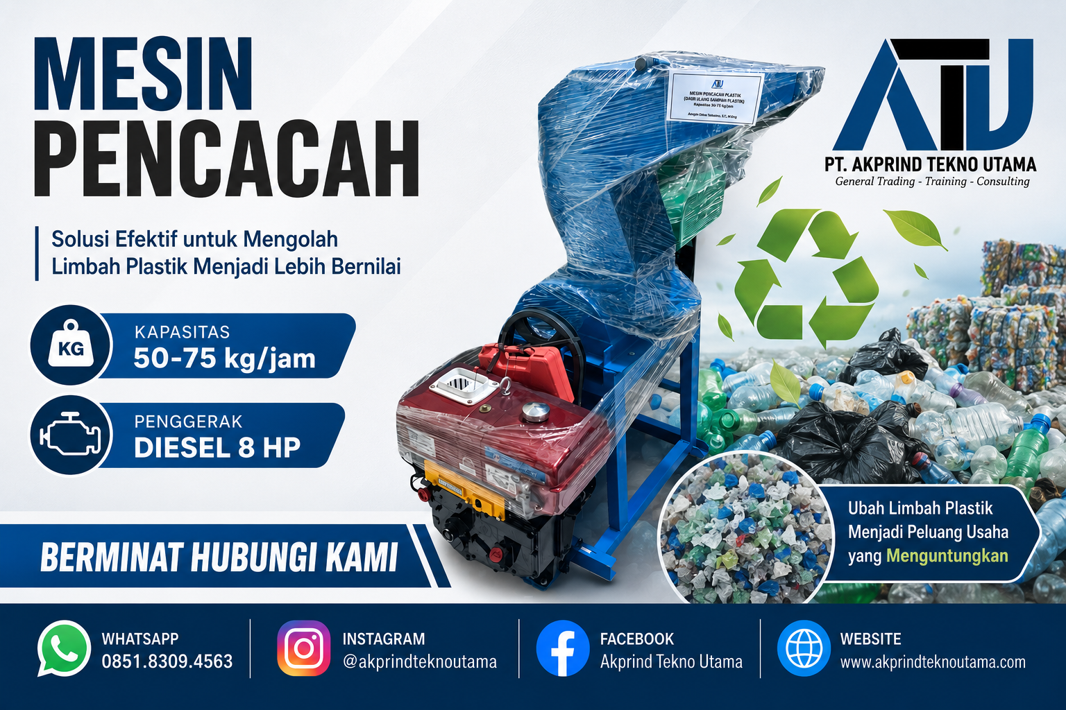 Mesin Pencacah Plastik
